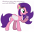 Size: 8000x7478 | Tagged: safe, artist:laszlvfx, pipp petals, pegasus, pony, g4, g5, my little pony: a new generation, absurd resolution, female, folded wings, g5 to g4, green eyes, hoof hold, mare, open mouth, open smile, parfum la pipp, perfume, purple mane, purple tail, simple background, smiling, solo, standing, tail, transparent background, wings