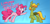 Size: 2515x1223 | Tagged: safe, artist:moonatik, pinkie pie, oc, oc:lidded jar, bat pony, earth pony, pony, equestria at war mod, g4, abstract background, bat pony oc, context in description, female, happy birthday mlp:fim, mare, mlp fim's eleventh anniversary, pointing, raised hoof, story included, yelling