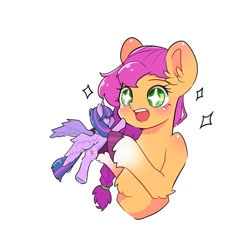 Size: 650x650 | Tagged: dead source, safe, artist:matcha_nekochan, sunny starscout, twilight sparkle, alicorn, earth pony, pony, g5, my little pony: a new generation, solo, starry eyes, sunny and her heroine, twilight sparkle (alicorn), wingding eyes