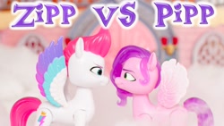 Size: 1280x720 | Tagged: safe, pipp petals, zipp storm, pegasus, pony, g5, my little pony: a new generation, female, siblings, sisters, toy, youtube thumbnail