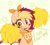 Size: 1287x1163 | Tagged: safe, artist:higglytownhero, oc, oc only, oc:pep rally, bat pony, pony, bandana, bat pony oc, bow, cheerleader, cute, cute little fangs, dialogue, eye clipping through hair, face paint, fangs, female, hair bow, looking at you, mare, open mouth, pom pom, simple background, smiling, smiling at you, white background