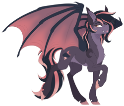 Size: 3427x2937 | Tagged: safe, artist:nocti-draws, oc, oc only, bat pony, pony, bat pony oc, countershading, fit, high res, muscles, simple background, slender, solo, thin, transparent background