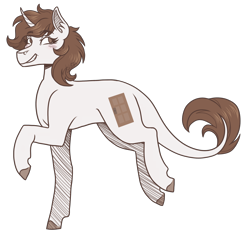 Size: 2500x2400 | Tagged: safe, artist:monnarcha, oc, oc only, oc:dorm pony, pony, unicorn, female, high res, mare, simple background, solo, transparent background