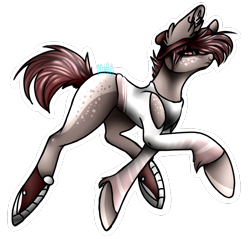 Size: 757x725 | Tagged: safe, artist:sketchytwi, oc, oc only, earth pony, pony, clothes, ear fluff, earth pony oc, raised hoof, shoes, simple background, transparent background