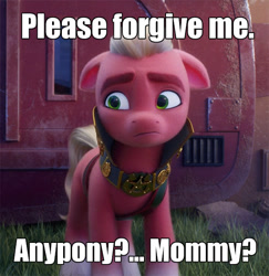 Size: 583x599 | Tagged: safe, edit, edited screencap, screencap, sprout cloverleaf, earth pony, pony, g5, my little pony: a new generation, spoiler:my little pony: a new generation, bronybait, caption, emperor sprout, image macro, male, solo, stallion, text, this will end in tears