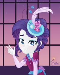 Size: 2817x3529 | Tagged: safe, artist:hyperreich, artist:n-brillance, rarity, equestria girls, g4, base used, clothes, dress, female, gala dress, high res, peace sign, solo