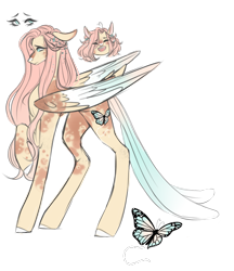 Size: 1131x1308 | Tagged: safe, artist:yuumirou, fluttershy, pony, g4, simple background, solo, tail, tail feathers, transparent background