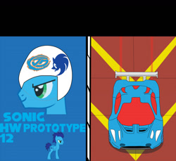 Size: 1280x1175 | Tagged: safe, artist:sonicstreak5344, oc, pegasus, pony, car, helmet, hot wheels, hot wheels acceleracers, male, need for speed, pegasus oc, racecar, racing, sonic the hedgehog, sonic the hedgehog (series), stallion