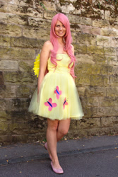 Size: 1999x3001 | Tagged: safe, artist:mad-catra, fluttershy, human, galacon, galacon 2012, g4, clothes, cosplay, costume, irl, irl human, photo