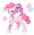 Size: 1002x1024 | Tagged: safe, artist:leafywind, pinkie pie, earth pony, pony, g4, alternate hairstyle, balloon, bow, colored pupils, cute, diapinkes, female, food, frosting, hair bow, heart, mare, missing cutie mark, neck bow, open mouth, ponytail, simple background, solo, white background