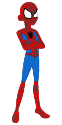 Size: 308x614 | Tagged: safe, artist:cookiechans2, artist:small-brooke1998, equestria girls, g4, barely eqg related, base used, commission, equestria girls-ified, male, marvel, simple background, solo, spider-man, transparent background
