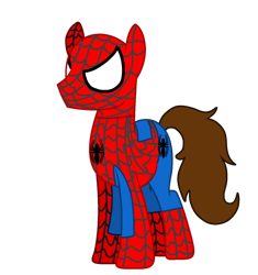 Size: 1280x1361 | Tagged: safe, artist:elementbases, artist:small-brooke1998, earth pony, pony, base used, commission, crossover, male, marvel, simple background, solo, spider-man, transparent background