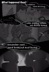 Size: 1398x2048 | Tagged: safe, artist:lazycloud, oc, oc only, earth pony, pony, comic, monochrome