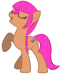 Size: 6677x8000 | Tagged: safe, artist:laszlvfx, sunny starscout, earth pony, pony, g4, g5, absurd resolution, base used, eyes closed, g5 to g4, open mouth, simple background, solo, transparent background, vector