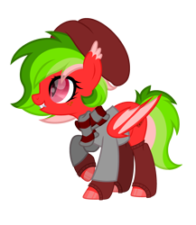 Size: 2600x3000 | Tagged: safe, artist:ponkus, oc, oc only, oc:melun heart, bat pony, pony, bat pony oc, bat wings, beanie, clothes, cute, fangs, female, hat, high res, mare, scarf, simple background, smiling, socks, solo, transparent background, wings
