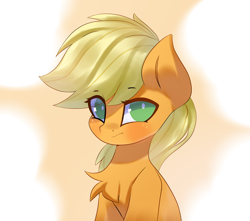 Size: 2600x2300 | Tagged: safe, artist:jfrxd, applejack, earth pony, pony, g4, bust, cute, high res, jackabetes, solo, white pupils