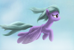 Size: 2048x1384 | Tagged: safe, artist:rnghat, oc, oc only, pegasus, pony, female, flying, sky, solo