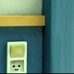 Size: 432x432 | Tagged: safe, screencap, g5, my little pony: a new generation, electrical outlet, light switch, outlet, pareidolia, smiley face, socket