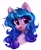 Size: 1616x1973 | Tagged: safe, alternate version, artist:avrameow, izzy moonbow, pony, unicorn, g5, my little pony: a new generation, bust, cute, exclamation point, female, happy, izzybetes, mare, open mouth, open smile, simple background, smiling, solo, tongue out, white background