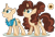 Size: 1280x861 | Tagged: safe, artist:princess-kitsune-tsu, oc, oc only, oc:coco, pony, unicorn, apron, bald, base used, clothes, female, mare, offspring, parent:donut joe, parent:pinkie pie, parents:pinkiejoe, simple background, solo, transparent background