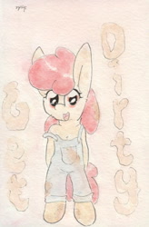 Size: 688x1049 | Tagged: safe, artist:slightlyshade, apple bloom, earth pony, pony, g4, bipedal, clothes, female, filly, solo