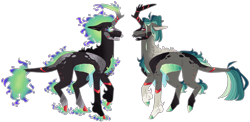 Size: 5194x2535 | Tagged: safe, artist:sleepy-nova, oc, hybrid, pony, magical lesbian spawn, male, offspring, parent:queen chrysalis, parent:rain shine, simple background, solo, transparent background
