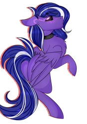 Size: 532x760 | Tagged: safe, artist:dejji_vuu, oc, oc only, oc:mallory, pegasus, pony, black sclera, female, mare, simple background, solo, transparent background