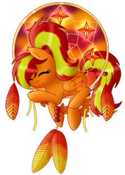 Size: 604x846 | Tagged: safe, artist:blazebrem, oc, oc only, oc:flamewing, pegasus, pony, dreamcatcher, eyes closed, female, folded wings, mare, pegasus oc, simple background, solo, tail, transparent background, two toned mane, two toned tail, wings