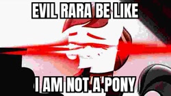 Size: 537x301 | Tagged: safe, edit, edited screencap, screencap, coloratura, earth pony, pony, g4, the mane attraction, clothes, deep fried meme, evil character be like, impact font, meme, rara, solo