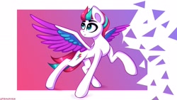 Size: 2880x1620 | Tagged: safe, artist:stravy_vox, zipp storm, pegasus, pony, g5, my little pony: a new generation, abstract background, female, mare, solo