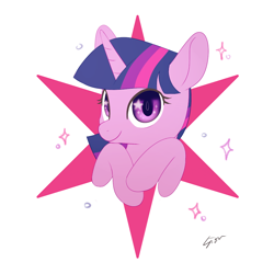 Size: 1000x1000 | Tagged: safe, artist:sion, twilight sparkle, pony, g4, bust, cute, cutie mark background, female, mare, portrait, solo, starry eyes, twiabetes, wingding eyes
