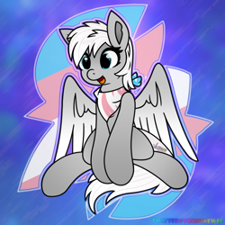 Size: 1920x1920 | Tagged: safe, artist:vixenintwee, oc, oc only, oc:silver edge, pegasus, pony, abstract background, cute, solo