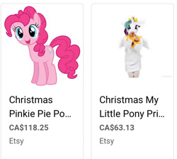 Size: 588x526 | Tagged: safe, screencap, pinkie pie, princess celestia, alicorn, earth pony, pony, g4, christmas ornament, decoration, smiling