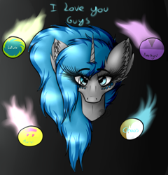 Size: 2481x2585 | Tagged: safe, artist:beamybutt, oc, oc only, oc:moonbeam, pony, bust, ear fluff, eyelashes, female, gradient background, high res, mare, solo