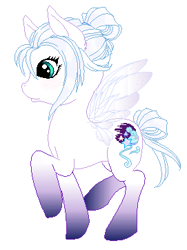 Size: 271x362 | Tagged: safe, artist:mana minori, oc, oc only, fairy, flutter pony, pony, gradient, hair, hooves, little, magic, purple, silver, simple background, solo, white, white background, wings