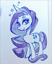 Size: 608x750 | Tagged: safe, artist:potatofarmgirl, rarity, pony, unicorn, g4, solo, traditional art