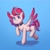 Size: 1920x1920 | Tagged: safe, artist:splatturp, zipp storm, pegasus, pony, vampire, g5, my little pony: a new generation, chest fluff, clothes, costume, fangs, halloween, halloween costume, holiday, smiling, solo, spread wings, wings