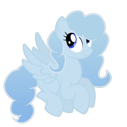 Size: 2000x2000 | Tagged: safe, artist:candy meow, oc, oc only, pegasus, pony, legends of equestria, cloud, cloud mane, cloud tail, digital art, female, flying, game, high res, mane, mare, pegasus oc, ponified, show accurate, simple background, smiling, solo, spread wings, tail, transparent background, video game, wings