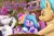 Size: 2732x1810 | Tagged: safe, artist:phutashi, hitch trailblazer, izzy moonbow, pipp petals, sunny starscout, zipp storm, earth pony, pegasus, pony, unicorn, g5, my little pony: a new generation, an extremely goofy movie, dexterous hooves, female, height supremacy, hoof hold, how do hooves work?, male, mane five, mare, movie reference, pipp is short, pipp is smol, siblings, sisters, smol pony, stallion