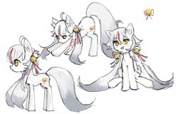 Size: 2548x1627 | Tagged: safe, oc, oc only, earth pony, pony, jingle bells, ponified, simple background, solo, stretching, vtuber, white background