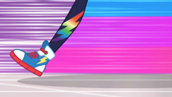 Size: 3410x1920 | Tagged: safe, screencap, rainbow dash, dashing through the mall, equestria girls, equestria girls specials, g4, my little pony equestria girls: better together, my little pony equestria girls: holidays unwrapped, ankles, converse, female, high res, legs, pictures of legs, rainbow trail, shoes, sneakers