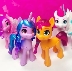 Size: 720x708 | Tagged: safe, izzy moonbow, pipp petals, sunny starscout, zipp storm, earth pony, pegasus, pony, unicorn, g5, my little pony: a new generation, toy