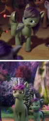 Size: 284x704 | Tagged: safe, edit, edited screencap, screencap, azalea fields, jinx (g5), earth pony, pony, unicorn, g5, my little pony: a new generation, unnamed character, unnamed pony