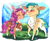 Size: 1280x1049 | Tagged: safe, artist:malinraf1615, hitch trailblazer, sunny starscout, earth pony, pony, g5, blushing, book, chest fluff, chibi, cute, eyes closed, female, floppy ears, hitchbetes, male, obtrusive watermark, ship:starblazer, shipping, straight, sunnybetes, watermark