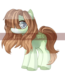 Size: 1666x1875 | Tagged: safe, artist:miioko, oc, oc only, earth pony, pony, colored hooves, earth pony oc, simple background, watermark, white background