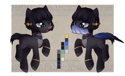 Size: 3600x2200 | Tagged: safe, artist:miioko, oc, oc only, earth pony, pony, duo, earth pony oc, high res, reference sheet, veil