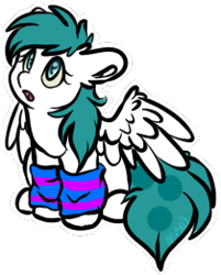 Size: 210x261 | Tagged: safe, artist:sketchytwi, oc, oc only, pegasus, pony, clothes, cute, eyelashes, feathered wings, female, leg warmers, mare, pegasus oc, simple background, sitting, solo, transparent background, wings