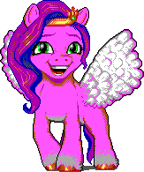 Size: 163x195 | Tagged: safe, artist:alevgor, pipp petals, pegasus, pony, g5, my little pony: a new generation, female, green eyes, limited palette, mare, mi mi miii, open mouth, open smile, simple background, smiling, solo, spread wings, transparent background, unshorn fetlocks, wings