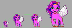 Size: 1080x420 | Tagged: safe, artist:alevgor, pipp petals, pegasus, pony, g5, my little pony: a new generation, open mouth, pixel art