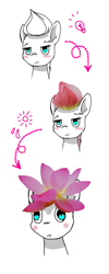 Size: 400x1000 | Tagged: safe, artist:ph平和, zipp storm, pegasus, pony, g5, my little pony: a new generation, female, flower, funny, hair, lotus (flower), mare, simple background